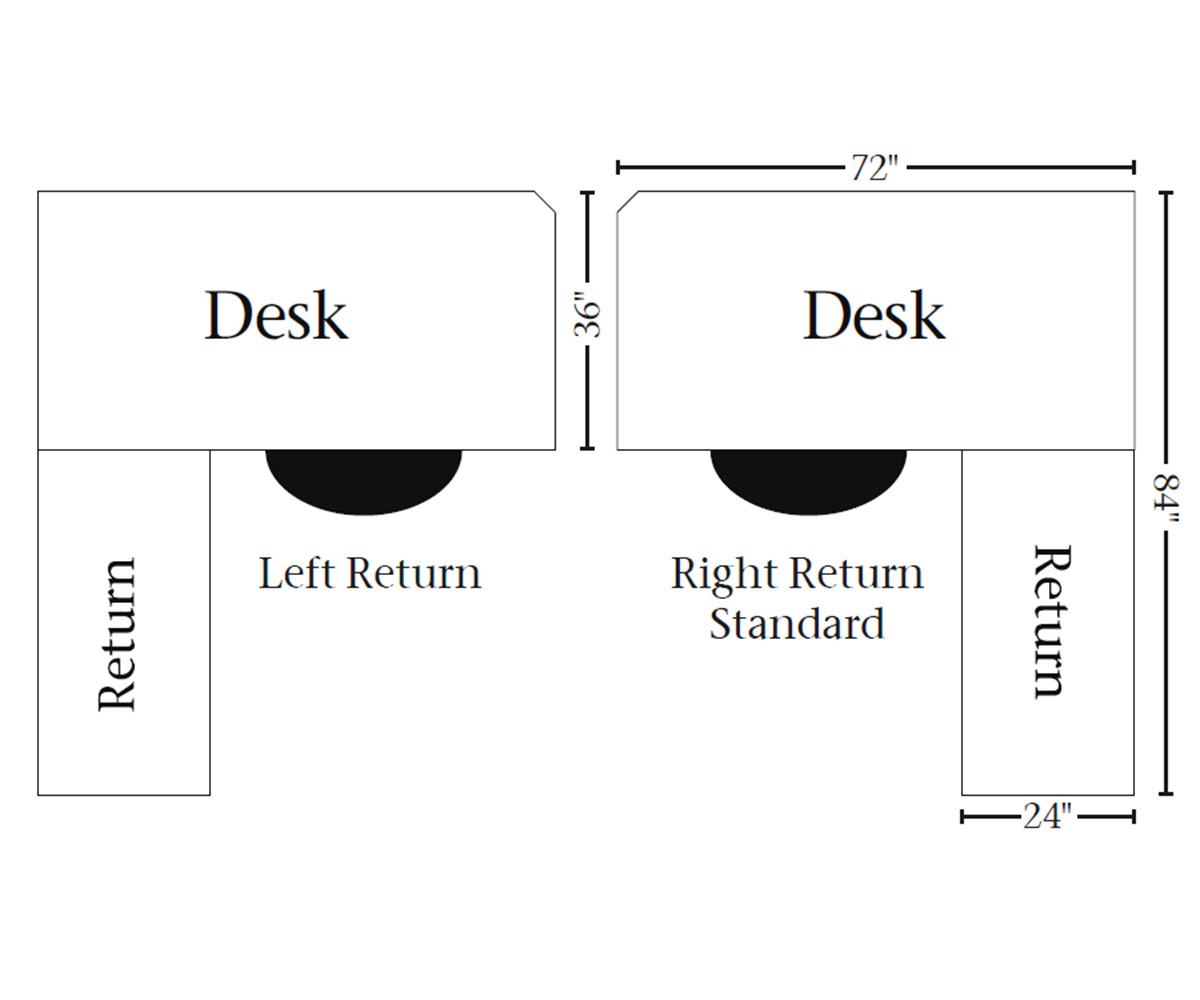 Boston Corner and Return Desk with Hutch - 72"W - Image 2