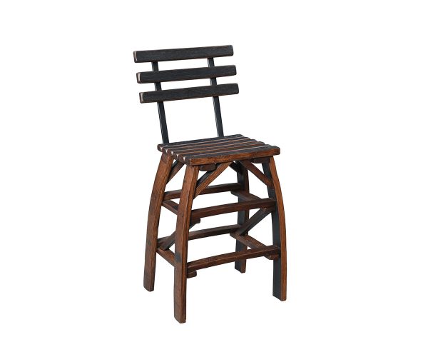 Deluxe Whiskey Barrel Barstool